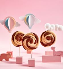 大理石棒棒糖饼干