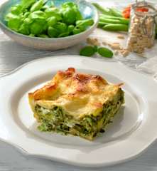 Pesto, Patates ve Fasulyeli Lazanya