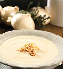 Crema de cebolla con cerveza