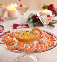 Langostinos al romesco