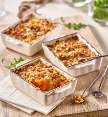 Crumble au potiron et jambon