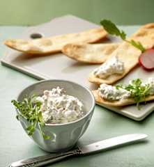 Cream cheese spread with radishes