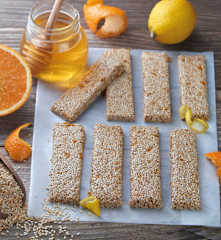 Sesame, Honey and Citrus Bars