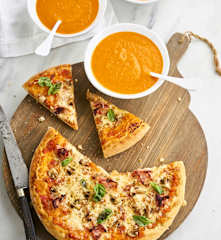 Demo piza & sopa de tomate