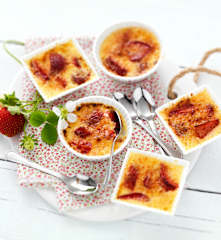 Crème brûlée à la fraise