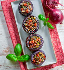 Cipolle ripiene di verdure