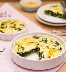 Tarta szpinakowa z kandyzowaną skórką z cytryny