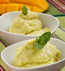 Helado ligero de mango