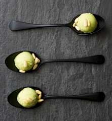 Basil sorbet (palate cleanser)