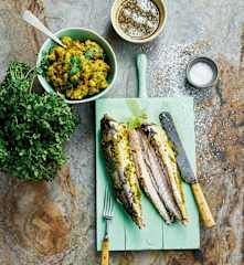 Cavala a vapor com esmagada de grão