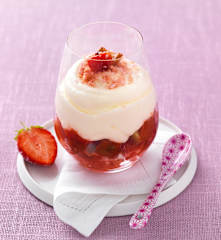 Tiramisu fraise rhubarbe en verrines
