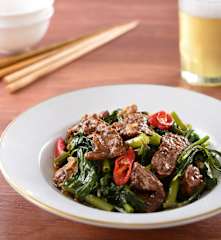 沙茶牛肉炒空心菜