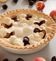 Tarta de cerezas y albaricoques