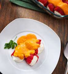 Peppers stuffed with salted cod brandade