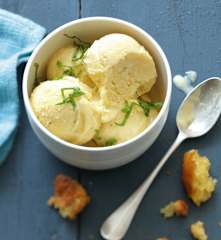 Menu petit prix - Glace à la pêche et au basilic