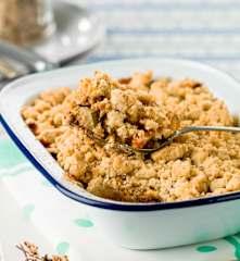 Crumble de bolonhesa e legumes