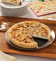 Quiche de queso azul