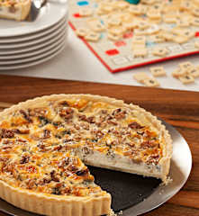 Quiche de queso azul