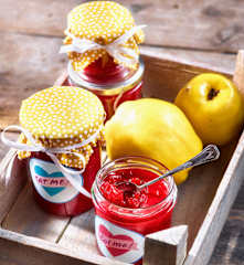 Quitten-Himbeer-Konfitüre