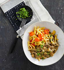 Rindergeschnetzeltes Stroganoff