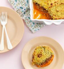 Empadão de vitela com 2 purés