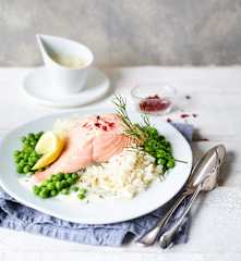 Lachsfilets in Sherrysauce