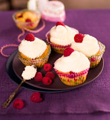 Cupcakes à la framboise