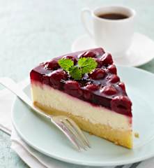 New York Cheesecake mit Kirschtopping