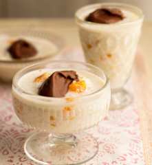 Kheer with Dark Chocolate Topping