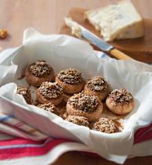 Funghi ripieni Gorgonzola e noci