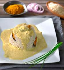 Misto di mitili all'orientale con riso basmati