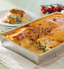 Lasaña de verduras al vapor XXL