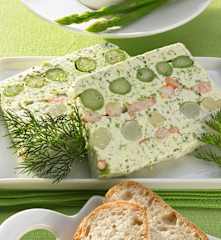 Spargel-Scampi-Terrine