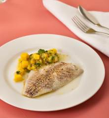 Dorada con mango en vinagreta