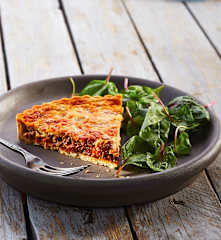 Quiche de setas con guajillo