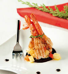 Sformatini di gamberi e verdure