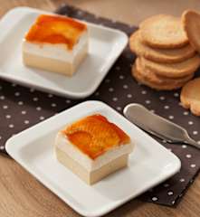 Mousse de foie y queso de cabra con manzanas caramelizadas