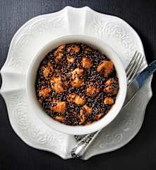 Pollo alla paprika con riso venere