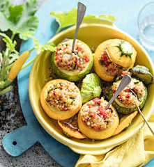 Courgettes farcies aux herbes de Provence