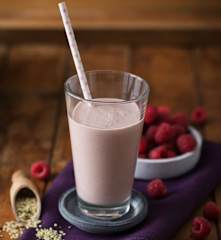 Hanf-Himbeer-Drink (vegan)