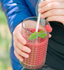 Smoothie malina-borówka-banan