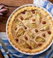 Crostata di carciofi e olive (vegan)