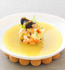 Crémeux de pommes de terre de l'île de Ré, coquillages de nos côtes - Richard Toix