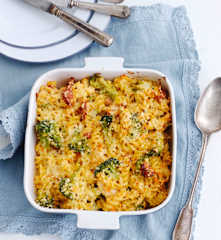 Fusilli com frango no forno