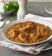 Curry de lentejas con pollo