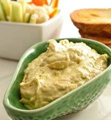 Dip de aguacate y gambas