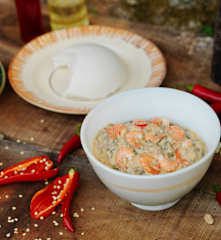 Ragout de feuilles de citrouille aux crevette (m'boa avec xima)