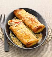 Ham, Mushroom and Cheese Crêpes