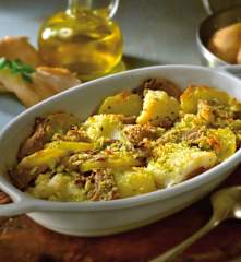 Baccalà, patate e funghi