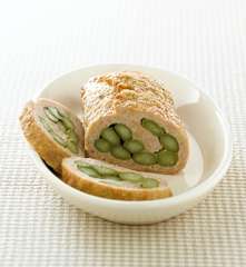 Polpettone di carne ripieno di asparagi